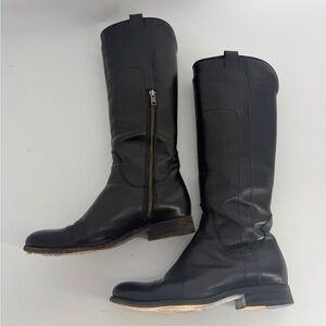 Frye Paige Black Leather Knee High Riding Boots Women’s Size 7